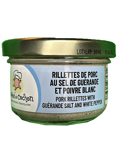Rillettes de porc au sel de Guérande et poivre blanc